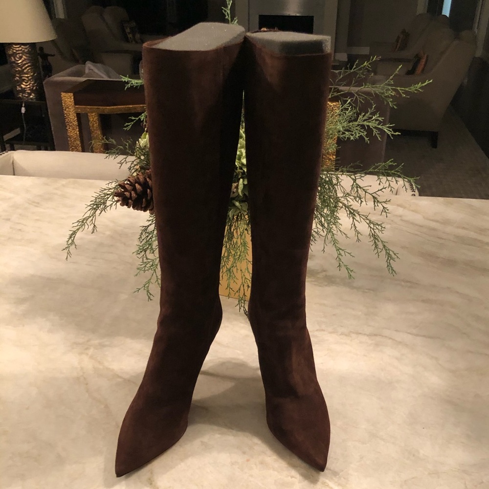 Jimmy Choo Brown Suede Boots - Never Worn